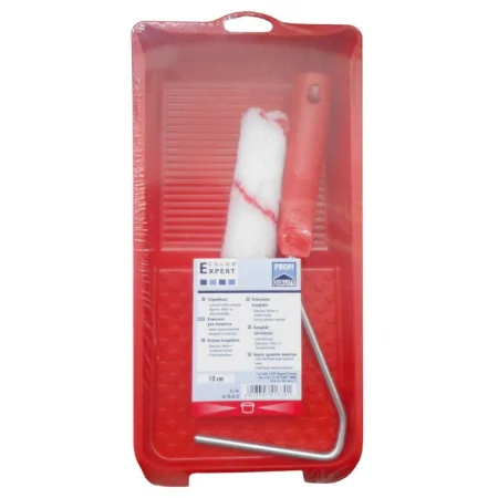 Набор: валик 100 красные полосы полиакрил клееный ручка ванна Color Expert 86425099/86984002