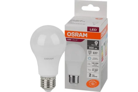 Лампа светодиодная LVCLA75 10SW/865 230V E27 10X1 RU OSRAM