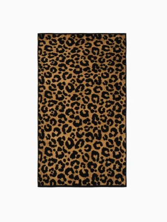 Полотенце махровое Этель "Леопард", цв.черно-золотой, 70х130 см, 420г/м хл100% 6851374