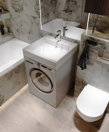 Раковина над стиральной машиной Florentina Лагуна 10.300.00600.001 60см литьевой мрамор, белая