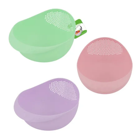 Миска-дуршлаг со сливом "Гарден" 22*17*12см 3цв