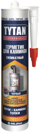 Герметик силикатный для каминов Tytan Professional черный 280 мл