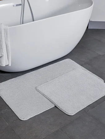 Коврик д/ванной "PLATINUM" 60х100/50х60см СВЕТЛО-СЕРЫЙ МС2-201 (My Crystal) *1