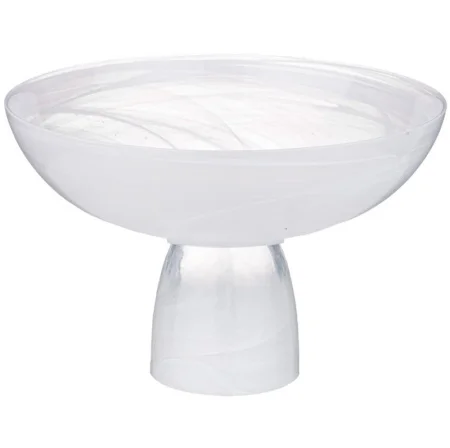 Блюдо На Ножке "Murano" White, 21См