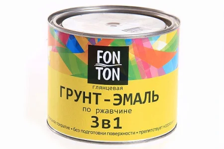 Грунт-эмаль по ржавчине 3в1 Фонтон глянцевая голубая фас 0.8кг *1/14
