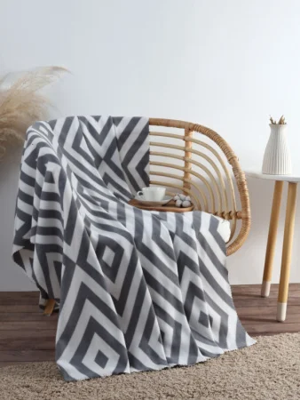 Плед Экономь и Я "Ромбы серые" 150*130 см, пл.160 г/м2, 100% п/э 7548474