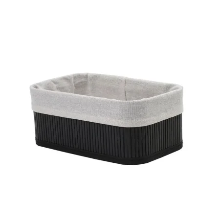 Корзина стеллажная "Бамбук", Д250 Ш150 В100, чёрный, белый Shan-19M