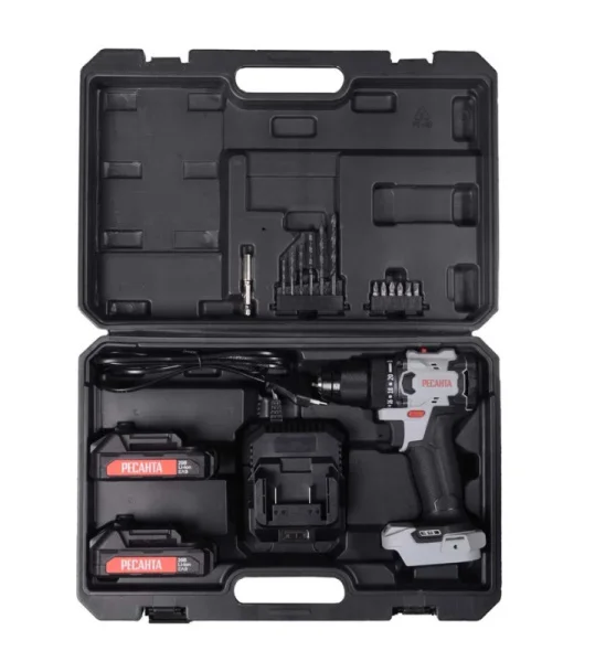 Дрель-шуруповерт аккумуляторная Ресанта ДА-20-2ЛК-БП 75/14/15