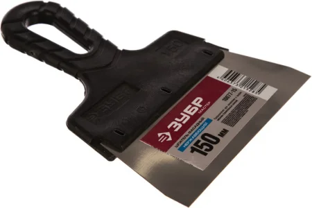 ЗУБР  150 мм, пластиковая ручка, нержавеющий фасадный шпатель (10077-15)