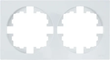 Рамка 2-м OSEN б/вст белая Lezard 743-0200-147