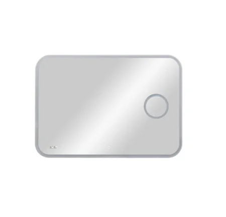 Зеркало с подсветкой Bliss ЗЛП429 800х600мм с сенсором, часами и линзой