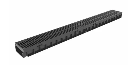 Комплект Gidrolica Light: лоток водоотводный с щелевой решеткой 1000х115х55мм пластик , кл. А15 8097 *1