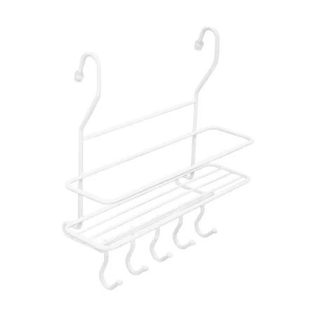 Полка на рейлинг малая с крючками, белый матовый MX-402 WT