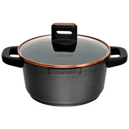Кастрюля Esprado Durata 4,5л 24см литой алюминий бронзовый обод с крышкой DRTT24BE101 *1