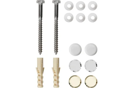 Крепление 6х70 для унитаза  к полу белый/золото/хром в комплекте (10) MasterProf ИС.131594