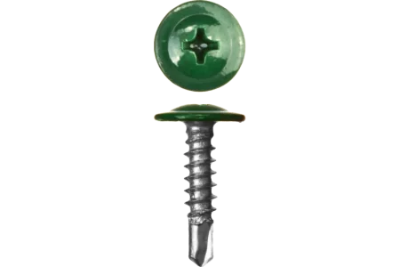 Саморез с прессшайбой, сверло, для крепления металла RAL6005 4,2х16 уп. - 20 шт. SteelRex