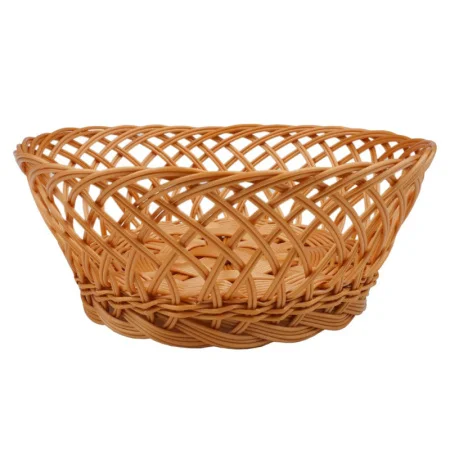 Корзина настольная ажурная "Полиротанг", Д280 Ш280 В110, светло-коричневый Zong-21