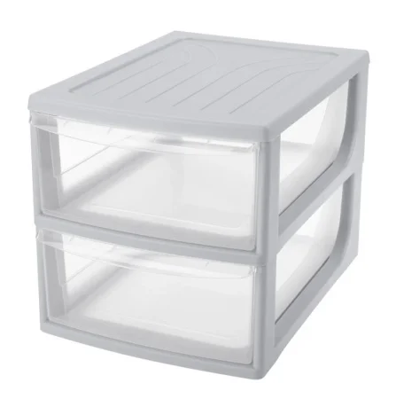 Органайзер, формат А4, 2 ящика, 26Хх6,8х26,5см (Светло-Серый) 433223830 *1