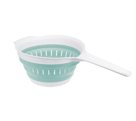 Дуршлаг ФЛЕКС складной с ручкой Морская волна 355x190x35 мм 1,3л