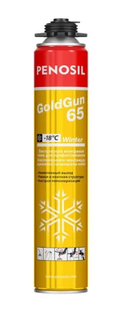 Пена монтажная ПРОФ Penosil Gold Gun (золотой баллон) 65 зимняя 875 мл (A1181 A1253Z)  1 12
