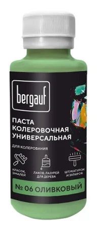 Паста колеровочная Bergauf 0,1л оливковая 68704