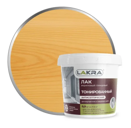 Лак ВД тонированный Сосна 0,9 кг Лакра 0007574