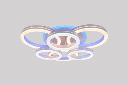 Светильник светодиодный MS 1078/6 Онда 165W 3000-6000K + Blue AC180-240V 8900Lm Ø600 H130мм  диммиру