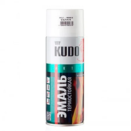 Эмаль термостойкая аэрозоль Kudo KU-5003 белая 520мл
