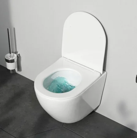 Унитаз подвесной Am.Pm Like C801900SC безободковый, сиденье микролифт, белый