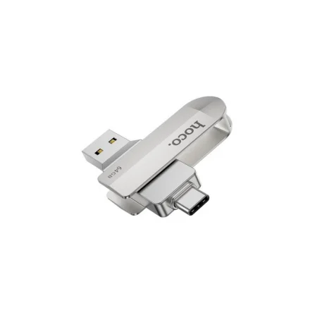 Флешка OTG Hoco UD10 Wise, 64 Гб, USB3.0, USB Type-C, чт до 120 Мб с, зап до 30 Мб с, металл 9326078