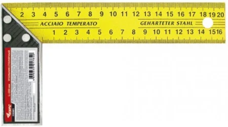 Угольник столярный 400мм металлический желтый Курс 19385 /12