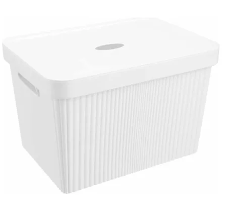 Контейнер Velvet 380х270х249мм 20л с крышкой белый 434249716