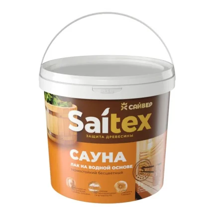 Сайтекс Сауна Лак водный  бесцветный  1л