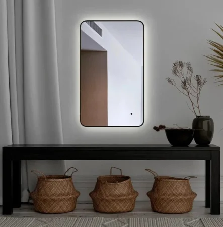 Зеркало с подсветкой Silver Mirrors Incanto-BLACK 60х100см LED-00002538 бесконтактный сенсор