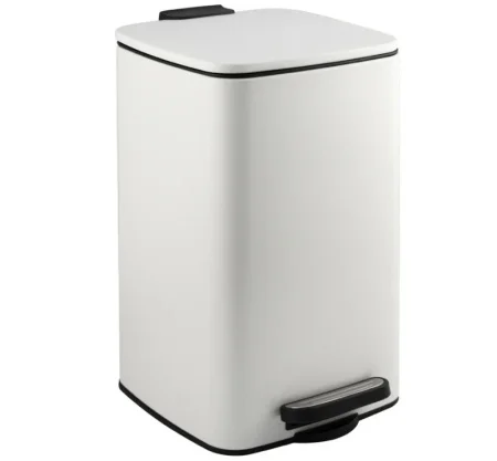 Ведро для мусора 8л нерж. сталь Санакс 10818 белый