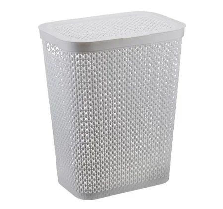 Корзина д/белья пласт 35л "Пирула" смоки М2614 (М-Пластика) *1