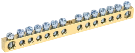 Шина PEN "земля-ноль" 6х9мм 14/1 (14групп/крепеж по центру) YNN10-14-100 IEK