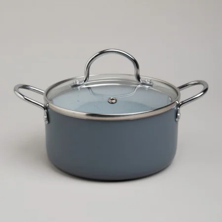 Кастрюля Agness С Антип. Покр.  И Стекл. Крышкой 950 Мл, 14*7 См