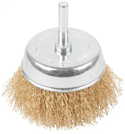 Щетка для дрели 0,3х75мм латун. витая проволока, чаша, блистер Cutop Profi 82-912 *1