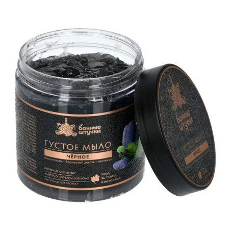 Мыло густое "Банные штучки" черное для бани и сауны 500мл 33673 *1