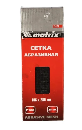 Сетка абразивная P100 106х280мм уп-25шт Matrix 75170  1