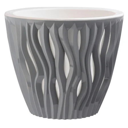 Кашпо д/цветов пласт. "Вдохновение" 3л серый жемчуг КШ-9672 (La Decoro) *1