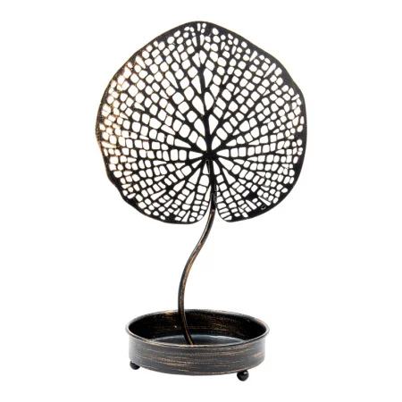 Металлический подсвечник Лист, Д210 Ш150 В350, черный Fancy18 *1