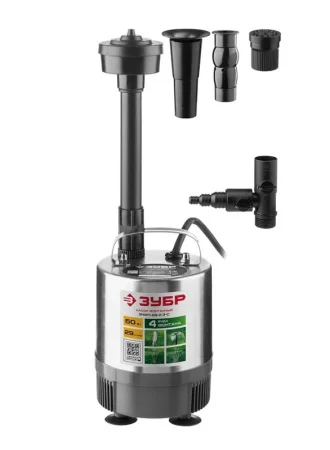 Насос фонтанный Зубр ЗНФЧ-29-2.3-С из нержавеющей стали 50Вт *1