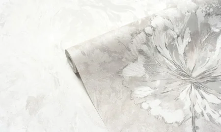 Обои компакт-винил Sonya 286615 1,06х10м цветы серые