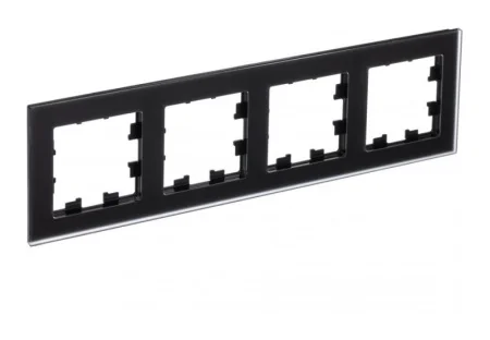 Рамка 4-м AtlasDesign Nature матовое стекло черная ATN331004 Systeme Electric