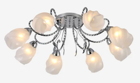 Светильник потолочный LV 9388/8 Адора Хром E27 60W  Ø750 H230мм