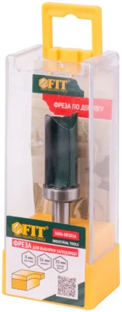Фреза для выборки заподлицо с верхним подшипником хвостовик-8мм, D-16мм, H-30мм, L-70мм Fit 3606-083