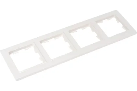 Рамка 4-м "Brite" РУ-4-БрБ белый IEK BR-M42-K01
