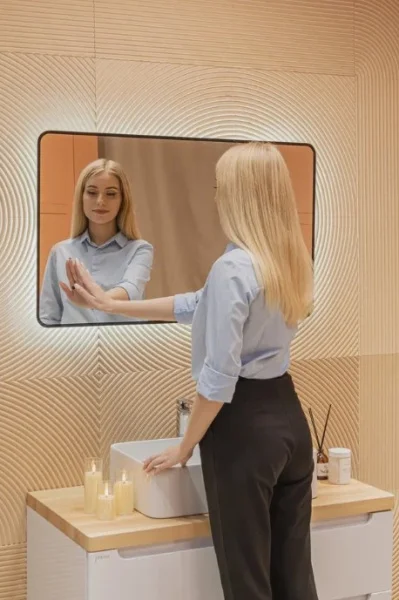 Зеркало с подсветкой Silver Mirrors Incanto-BLACK 60х100см LED-00002538 бесконтактный сенсор